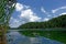 Clouds and sky over lake of Castel dell`Alpi