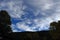 Clouds in the sky with shadows of trees in the French Pyrenees