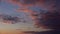 Clouds in Sky Timelapse, Dramatic Sunset, Fluffy Cloud in Twilight, Crepuscular Blue Cloudy Sky, Stormy View Time Lapse