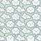 Clouds sky weather kawaii characters pattern