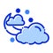 Clouds, snow, winter, moon fully editable vector icon Clouds, snow, winter, moon fully editable vector icon