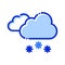 Clouds, snow, winter, rain fully editable vector icon