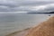 Clouds, Stormy Sea, and Cliffs in the Distance