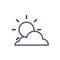 Clouds And Sun Weather Icon Climate Forecast Concept