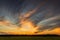 Clouds at sunset in the park