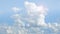 Clouds and sunshine. White clouds and sun rays in a blue sky.Beautiful heavenly wallpaper in blue tones.sky is in very