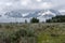 Clouds Swirl at Base of Tetons