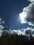 Clouds swirling high above the plains