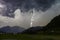 Clouds and thunder lightnings and storm.