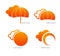 Clouds, umbrella and sun, orange