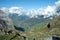 Clouds, valley and Grindelwald city in Switzerland