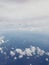 Clouds. view from the window of an airplane flying in the clouds