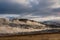 Clouds of water vapor smelling sulfur sprouts in the Hverir volcanic area, Iceland