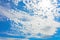 Cloudscape with altocumulus clouds at sunny day.