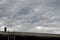 Cloudscape with dark Mammatus clouds