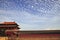 Cloudscape over ancient chinese building