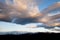 Cloudscape over mountains