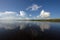 Cloudscape relfected in the waters of Biscayne National Park, Florida.