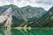 Cloudy Alpine Landscape with Clear Lake