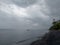 Cloudy atmosphere on a deserted beach