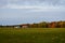 Cloudy Autumn Day Overlooking a Farm