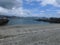 Cloudy beach landscape in the town of Cangas located in Galicia