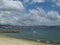 Cloudy beach landscape in the town of Cangas located in Galicia