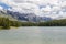 Cloudy day at Johnson Lake surface - Banff Alberta