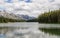 Cloudy day at Johnson Lake surface - Banff Alberta