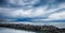 Cloudy day. Naples cityscape and Vesuvius