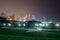 cloudy day over cityscape in chicago illinois