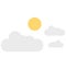 cloudy day, sunny cloudy isolated vector icon which can be easily edit or modified