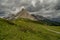 Cloudy Dolomites Gusela mountain,