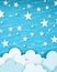 Cloudy Dreams and Angels: A Cute Closeup of a Sky Banner