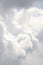 Cloudy heaven skies beautiful panorama. Filled background. Vertical portrait orientation