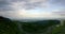 Cloudy high angle view of the Yilan plain landscape from Fo Guang University