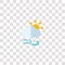 cloudy icon sign and symbol. cloudy color icon for website design and mobile app development. Simple Element from weather