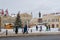 Cloudy January day on Red Square. Rybinsk