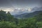 Cloudy Morning Sunrise over Gatlinburg, Tennessee