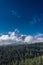 Cloudy Mount Rainier and Deep Blue Sky