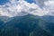 Cloudy mountain views from the Black Sea in Turkey