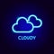 Cloudy Neon Label