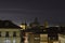 Cloudy night in Granada with the dome of the basilica