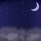 Cloudy night sky as a background,