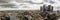 Cloudy panorama skyline of Los Angeles