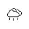 cloudy rain icon. Element of autumn icon for mobile concept and web apps. Thin line cloudy rain icon can be used for web and