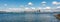 Cloudy Seattle Skyline Panorama