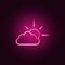 cloudy sign icon. Elements of Weather in neon style icons. Simple icon for websites, web design, mobile app, info graphics