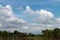 Cloudy skies over the river views.