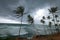 The Cloudy sky at the Coconut hill, Itâ€™s located at the Mirissa, Sri Lanka